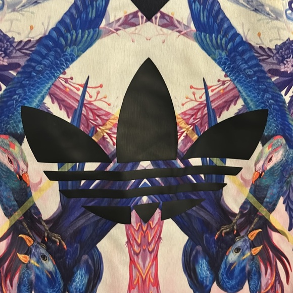 Vintage Adidas Originals Pink Floral Bird Trefoil Kaleidoscope Track Jacket XS - Picture 11 of 15